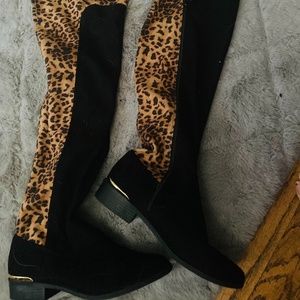Cute Cheetah Over-the-knee Boots